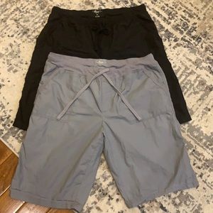 GH Bass Bermuda shorts black and gray 2 pair